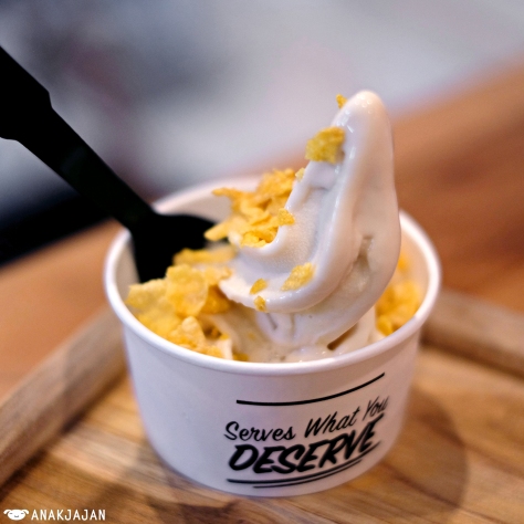 Soft Serve Cereal Ice cream IDR 30k + Cornflakes IDR 5k